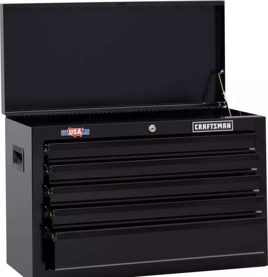 Tool Storage & Work Benches * | Craftsman Top Tool Chests 1000 Series 26-In W X 17.25-In H 5-Drawer Steel Tool Chest (Black)