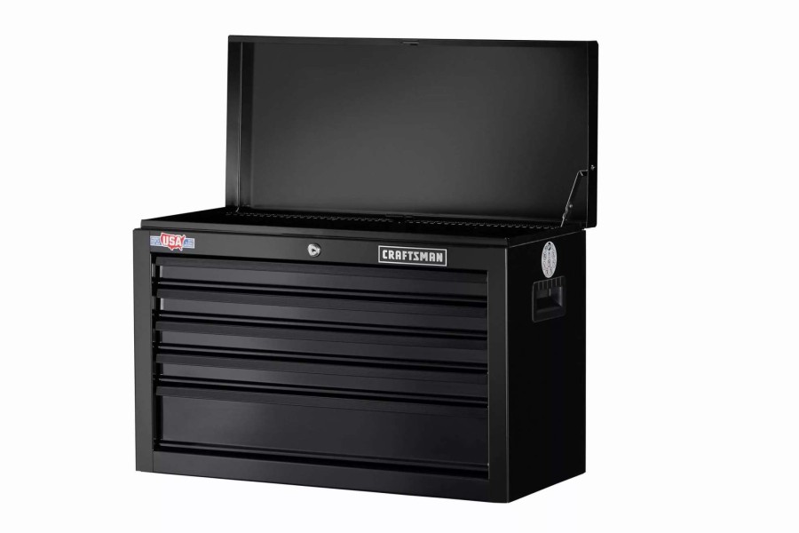 Tool Storage & Work Benches * | Craftsman Top Tool Chests 1000 Series 26-In W X 17.25-In H 5-Drawer Steel Tool Chest (Black)