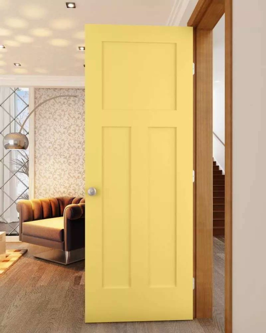 Interior Doors * | Reliabilt Slab Doors Shaker 24-In X 80-In Marigold 3-Panel Craftsman