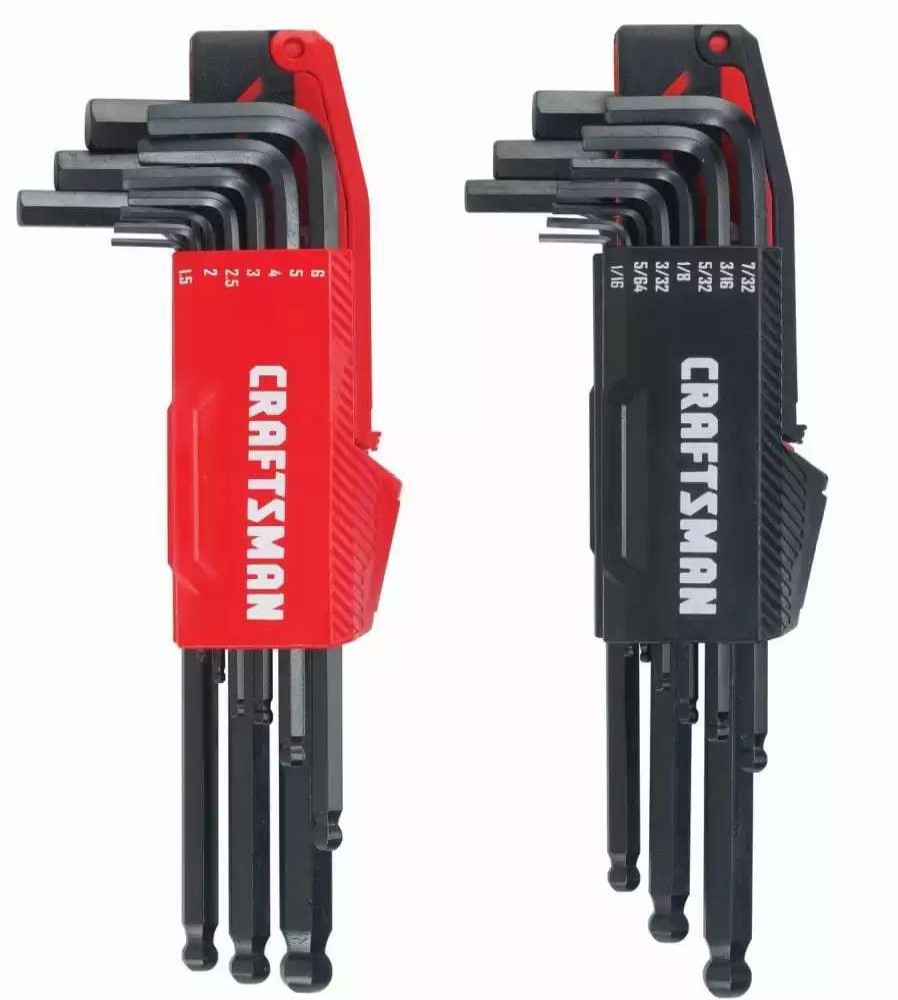 Hand Tools * | Craftsman Hex Keys & Torx Keys 20-Key Standard (Sae) And Metric Combination Hex Key Set