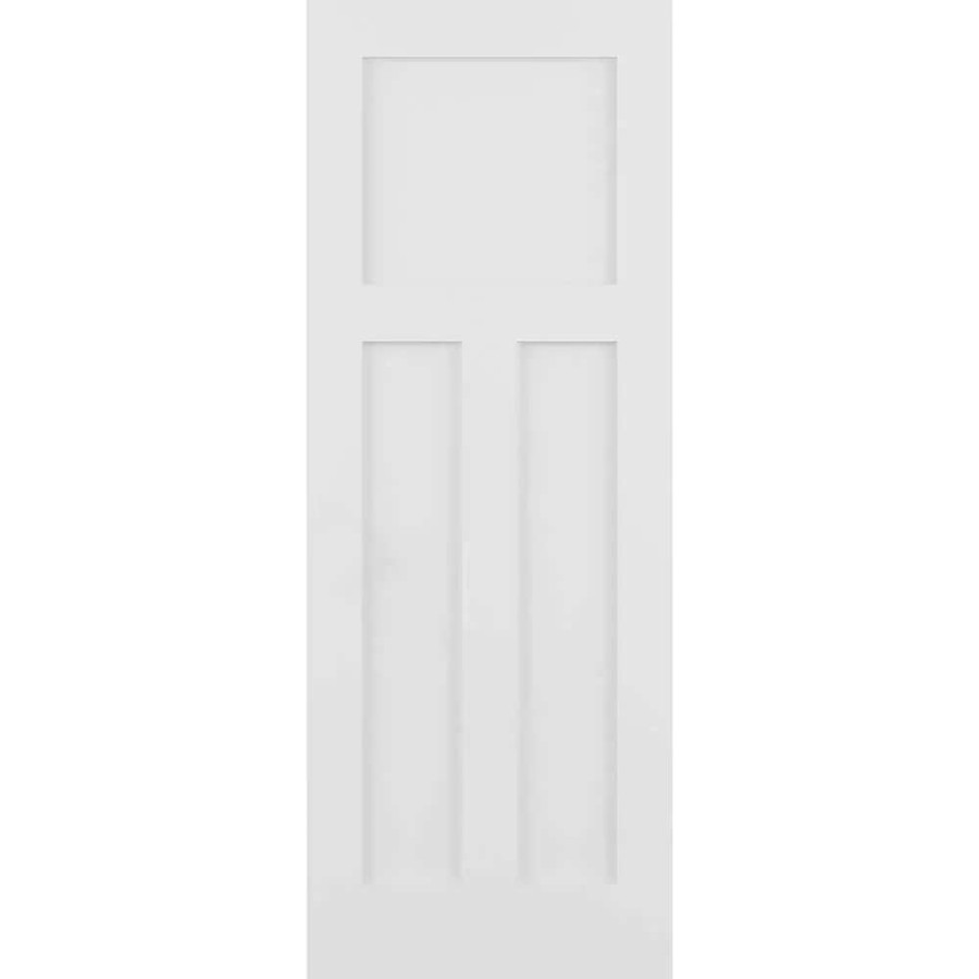 Interior Doors * | Reliabilt Slab Doors Shaker 28-In X 80-In White 3-Panel Craftsman