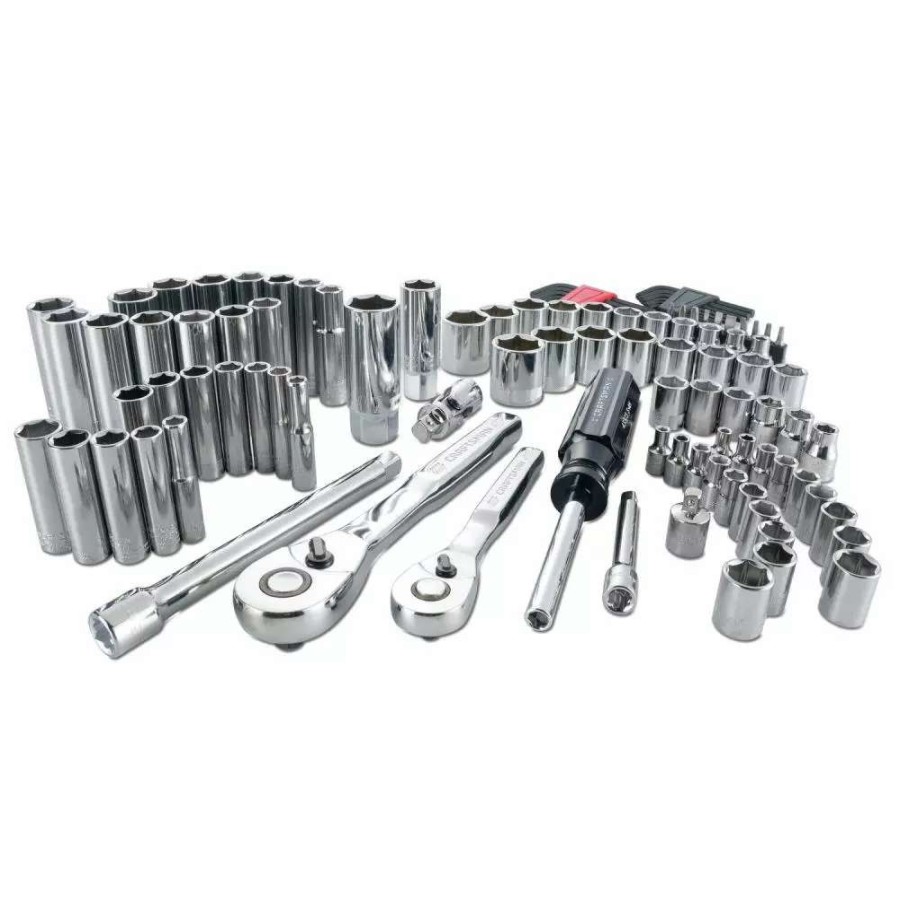 Hand Tools * | Craftsman Mechanics Tool Sets 105-Piece Standard (Sae) And Metric Combination Polished Chrome Mechanics Tool Set (1/4-In; 3/8-In)