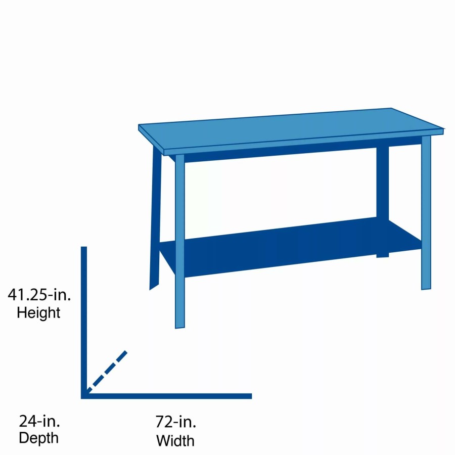 Tool Storage & Work Benches * | Craftsman Work Benches 72-In W X 41.25-In H Wood Work Bench