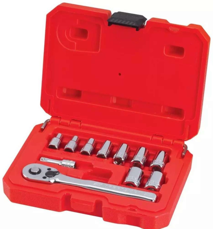 Hand Tools * | Craftsman Mechanics Tool Sets 11-Piece Metric Polished Chrome Mechanics Tool Set (1/4-In)