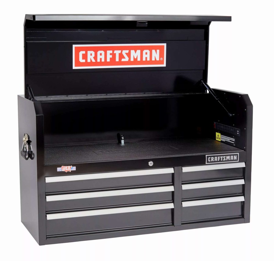 Tool Storage & Work Benches * | Craftsman Top Tool Chests 2000 Series 40.5-In W X 24.5-In H 6-Drawer Steel Tool Chest (Black)