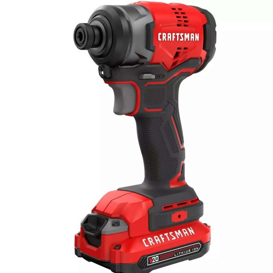 Power Tools * | Craftsman Impact Drivers V20 20-Volt Max Variable Speed Brushless Cordless Impact Driver (1-Battery Included)