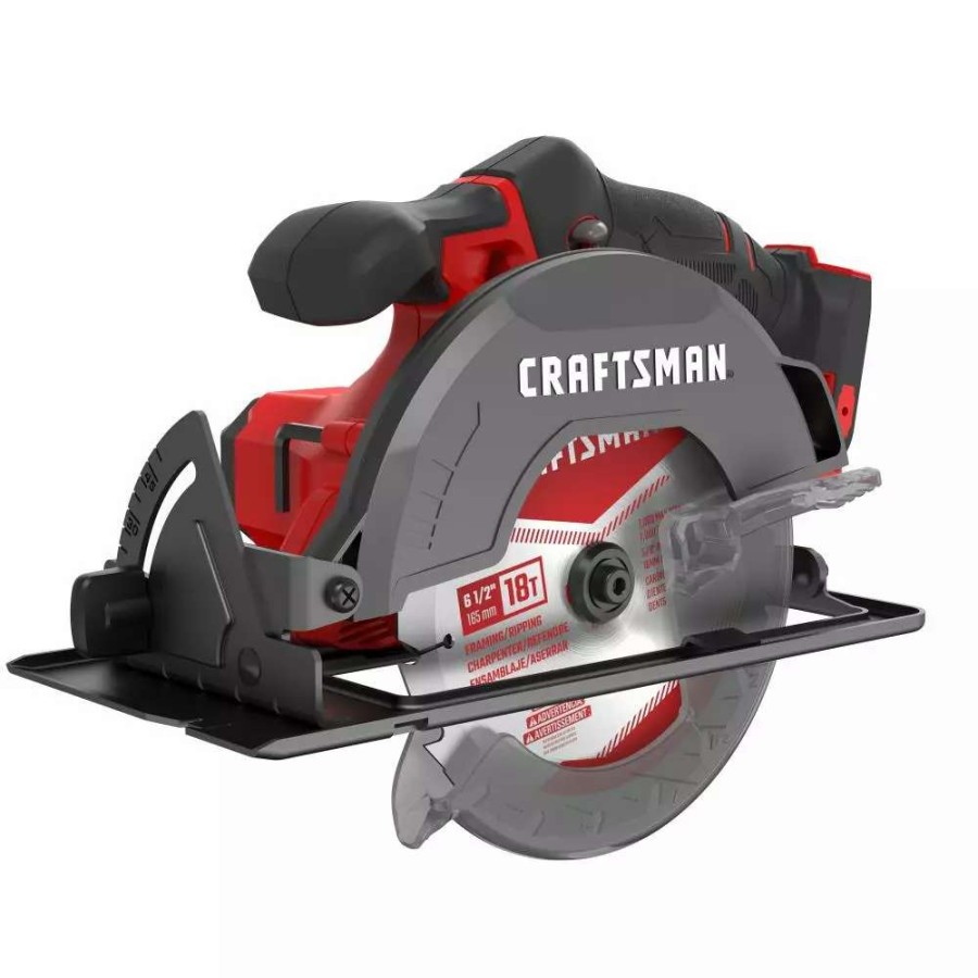 Power Tools * | Craftsman Circular Saws V20 20-Volt Max 6-1/2-In Cordless Compact Saw Circular Saw