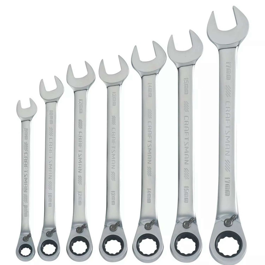 Hand Tools * | Craftsman Ratchet Wrenches & Sets 7-Piece Set 12-Point Metric Ratchet Wrench Set