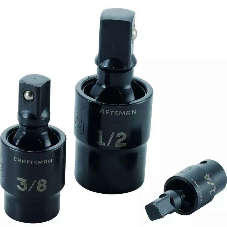 Hand Tools * | Craftsman Socket Adapters 3-Piece 1/4-In; 3/8-In; 1/2-In U-Joint Socket Adapter