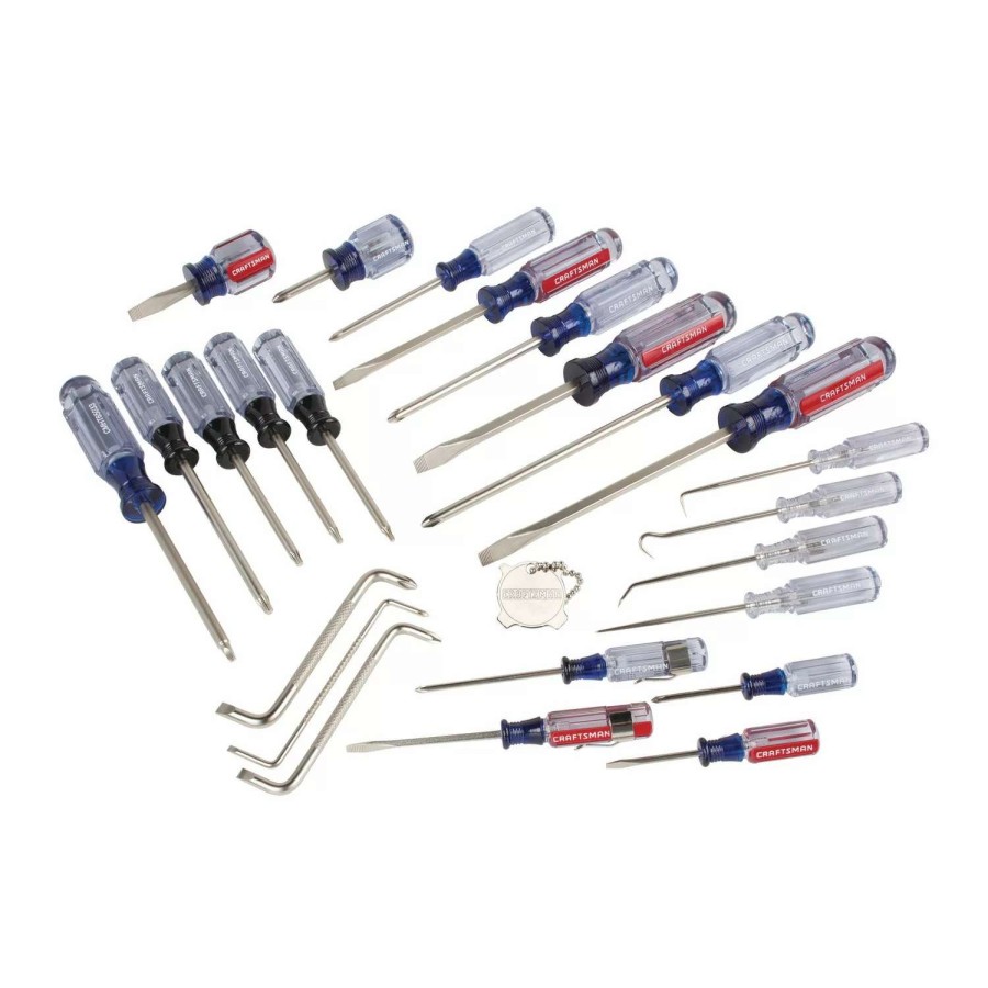 Hand Tools * | Craftsman Screwdrivers 25-Piece Acetate Handle Set Screwdriver Set