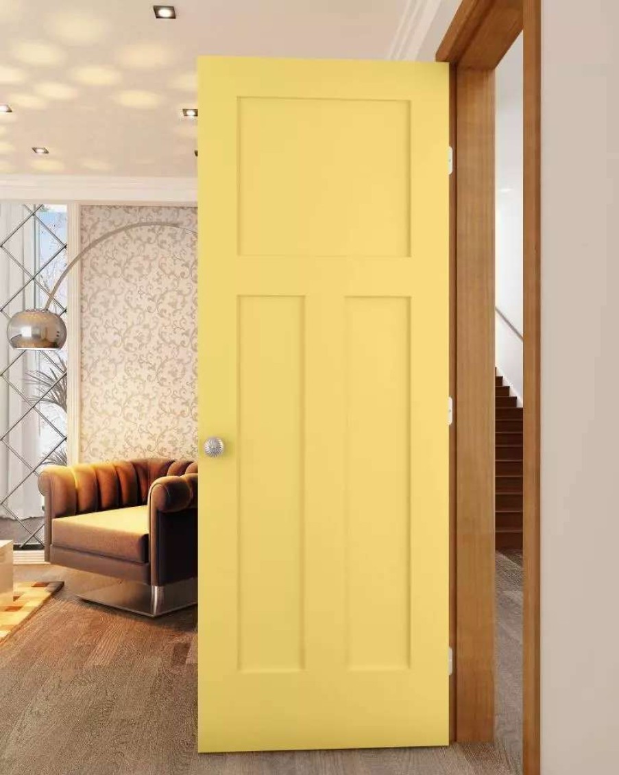 Interior Doors * | Reliabilt Slab Doors Shaker 32-In X 80-In Marigold 3-Panel Craftsman