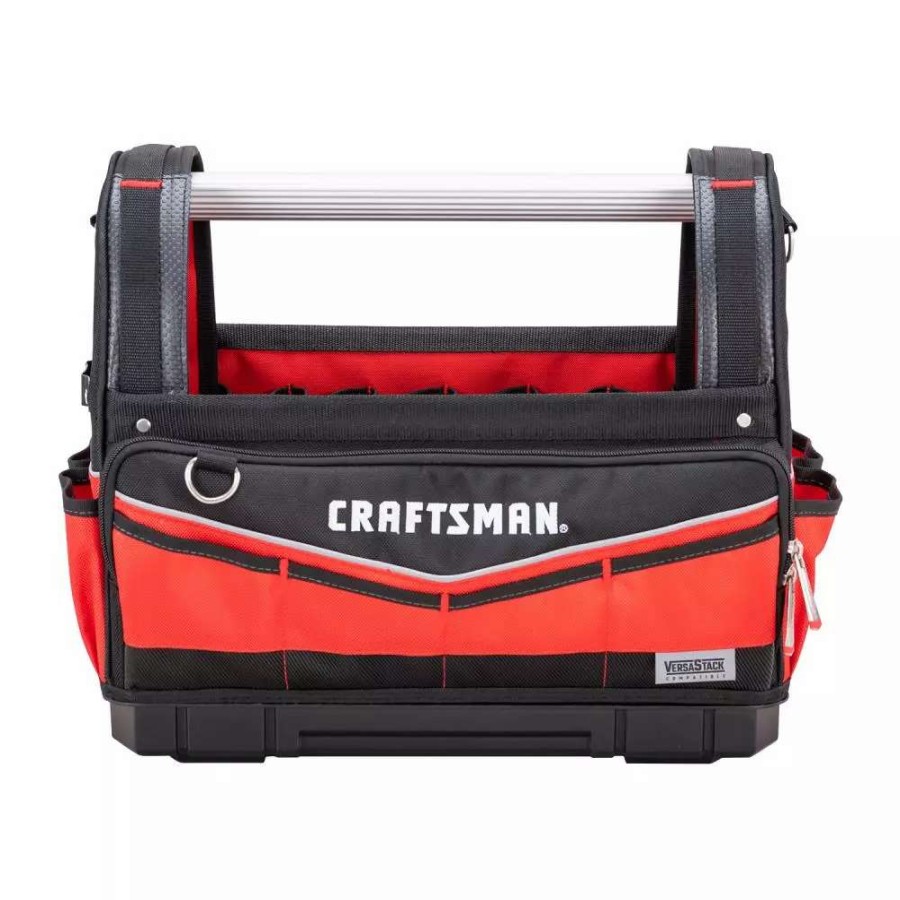 Tool Storage & Work Benches * | Craftsman Tool Bags Versastack Red And Black Polyester 17-In Tool Tote