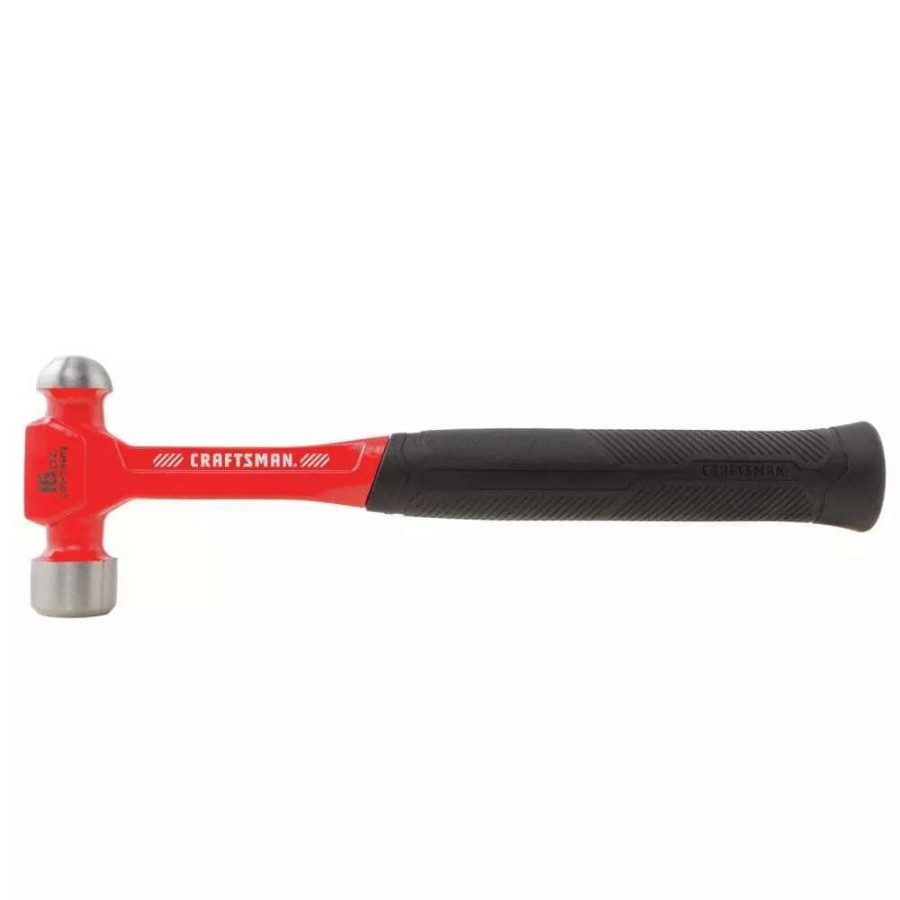 Hand Tools * | Craftsman Hammers 16-Oz Rounded Face Steel Head Steel Ball Peen Hammer