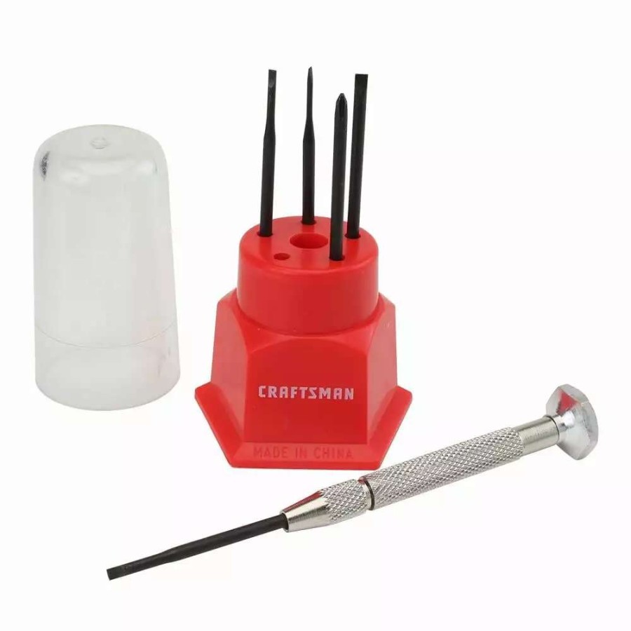 Hand Tools * | Craftsman Screwdrivers 5-Piece Steel Handle Set Multi-Bit Screwdriver Set