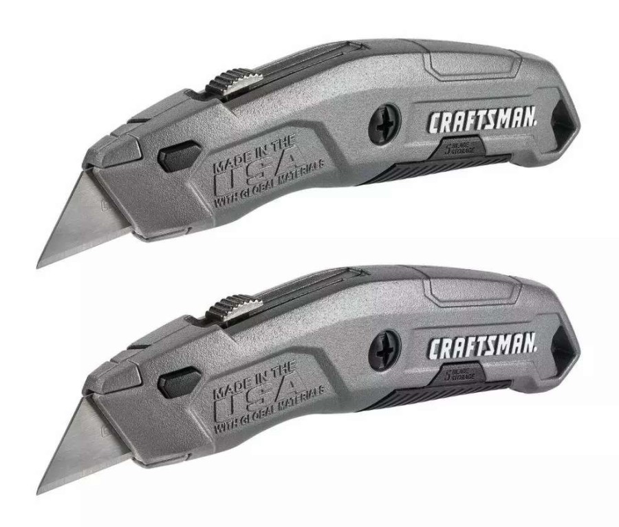 Hand Tools * | Craftsman Utility Knives Quick Change 6-Blade Retractable Utility Knife With On Tool Blade Storage