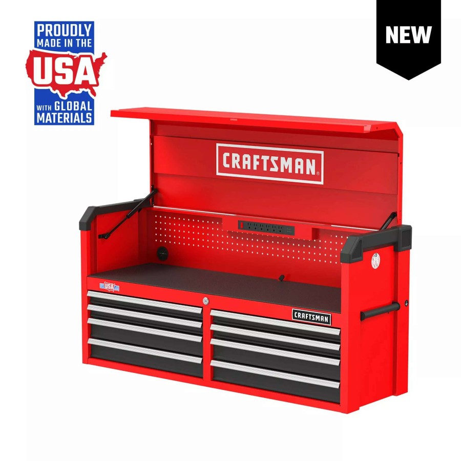 Tool Storage & Work Benches * | Craftsman Top Tool Chests 2000 Series 52-In 8-Drawer Chest Red