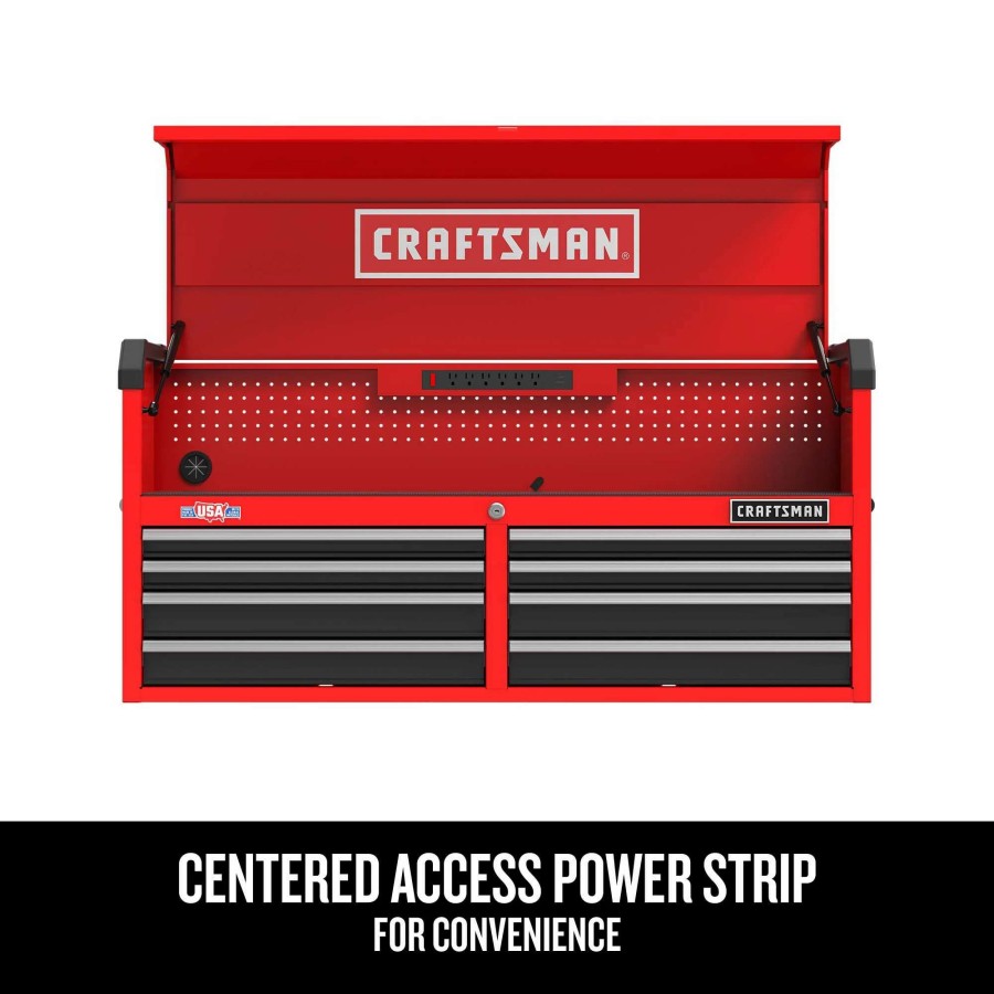 Tool Storage & Work Benches * | Craftsman Top Tool Chests 2000 Series 52-In 8-Drawer Chest Red