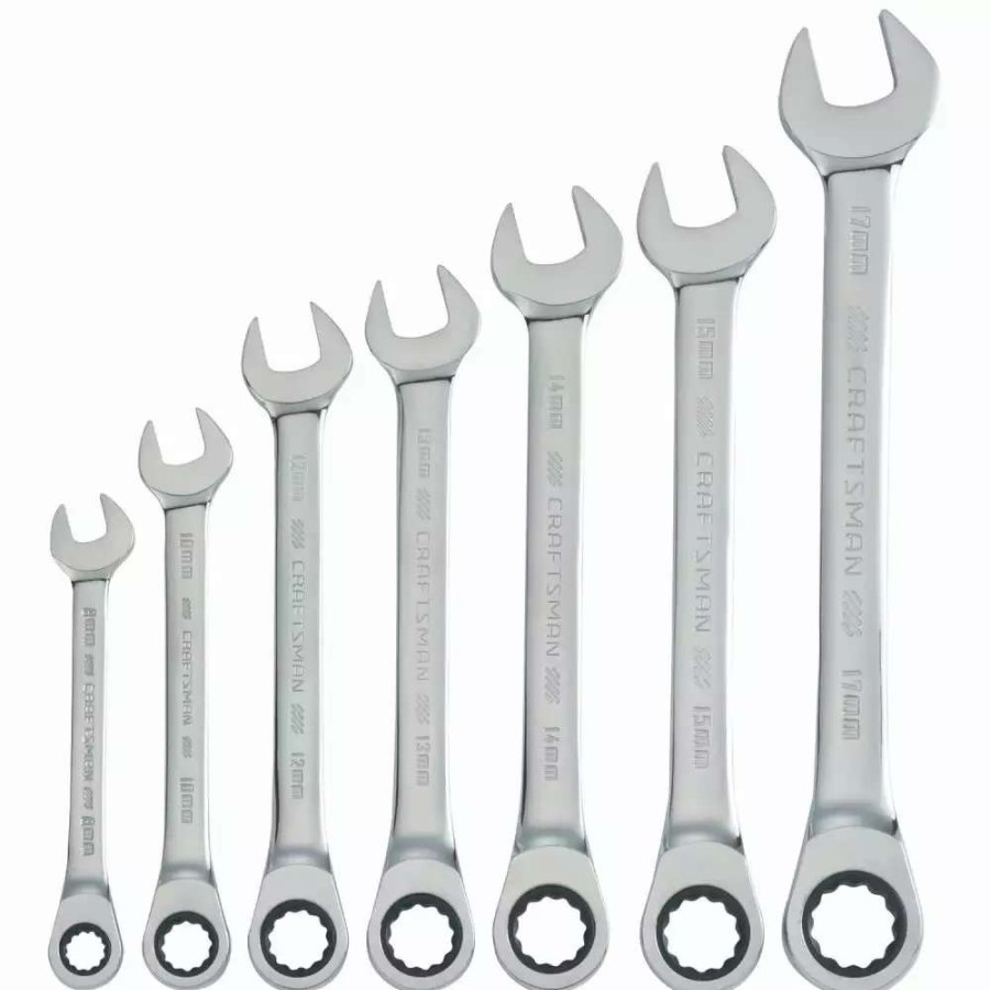 Hand Tools * | Craftsman Ratchet Wrenches & Sets 7-Piece Set 12-Point Metric Ratchet Wrench Set