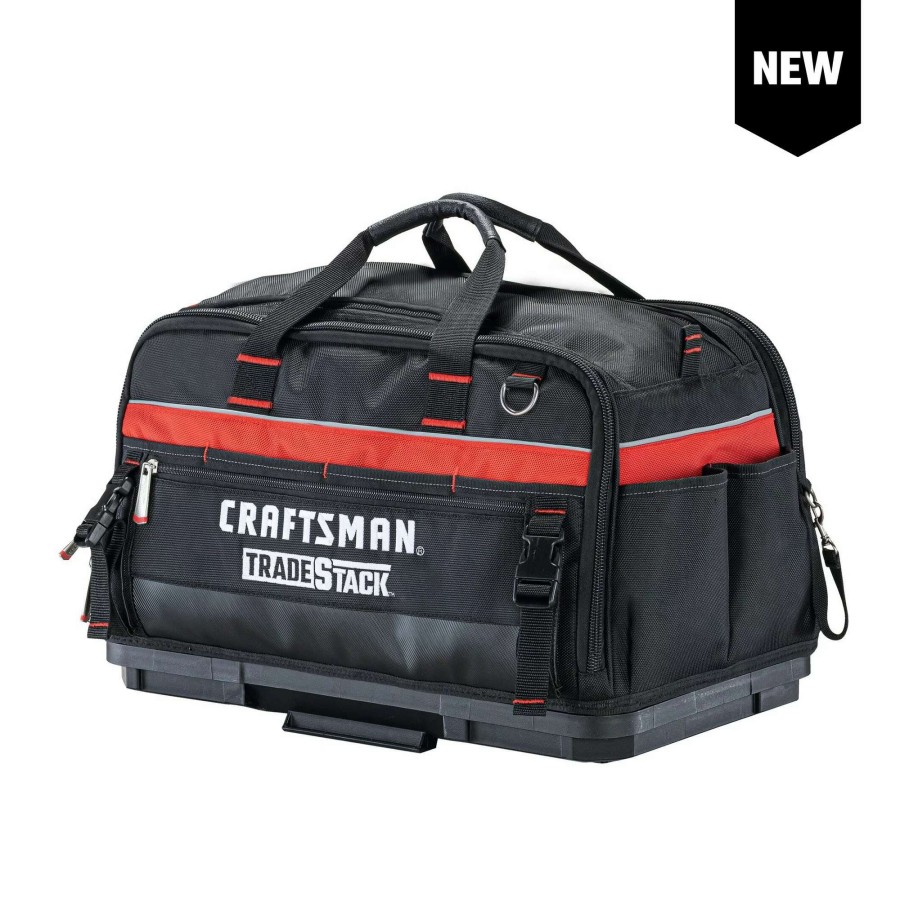 Tool Storage & Work Benches * | Craftsman Tool Bags Tradestack System Black/Red Polyester 22.5-In Tool Bag