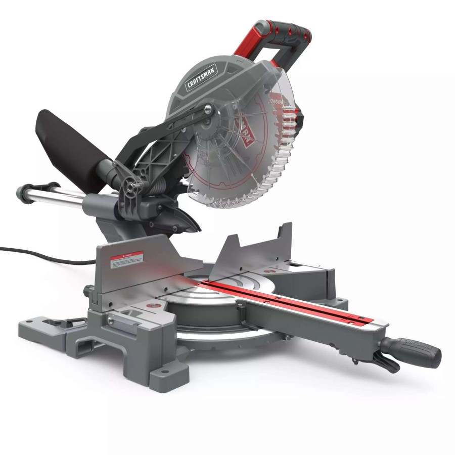 Power Tools * | Craftsman Miter Saws 10-In 15 Amps Single Bevel Sliding Corded Miter Saw