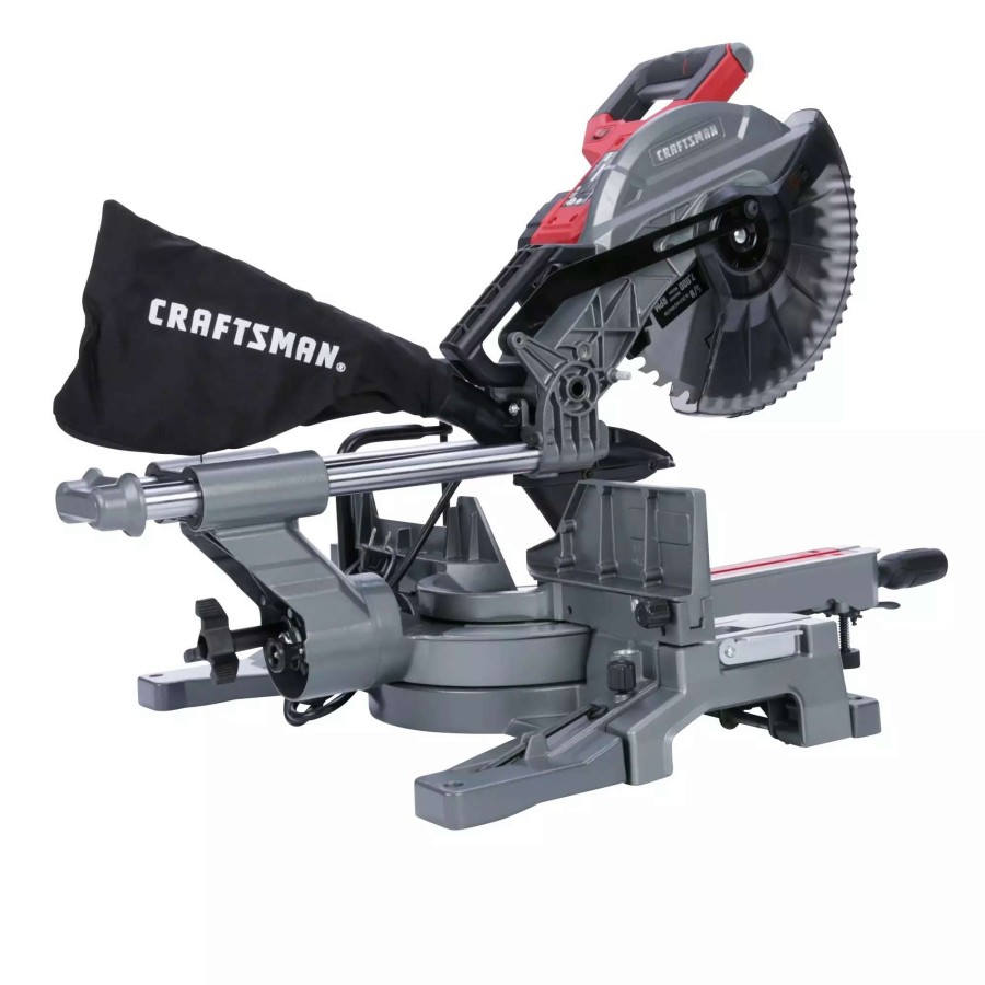 Power Tools * | Craftsman Miter Saws 10-In 15 Amps Single Bevel Sliding Corded Miter Saw