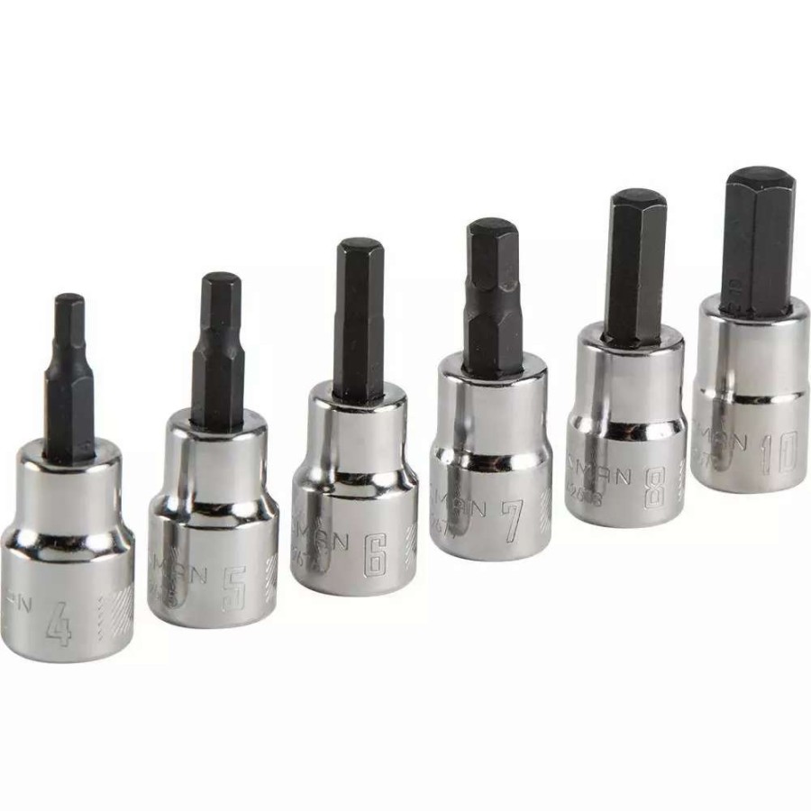 Hand Tools * | Craftsman Driver Sockets & Sets 6-Piece 3/8-In Drive Set Hex Bit Metric Driver Socket Set