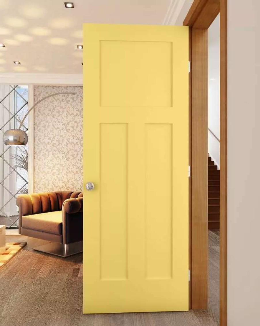 Interior Doors * | Reliabilt Slab Doors Shaker 36-In X 80-In Marigold 3-Panel Craftsman