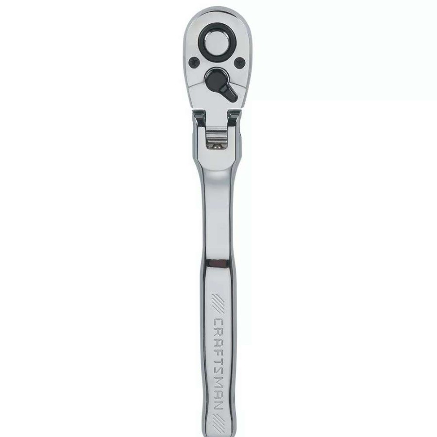 Hand Tools * | Craftsman Ratchets & Ratchet Sets 72-Tooth 1/2-In Drive Quick-Release Flexible Head Standard Ratchet