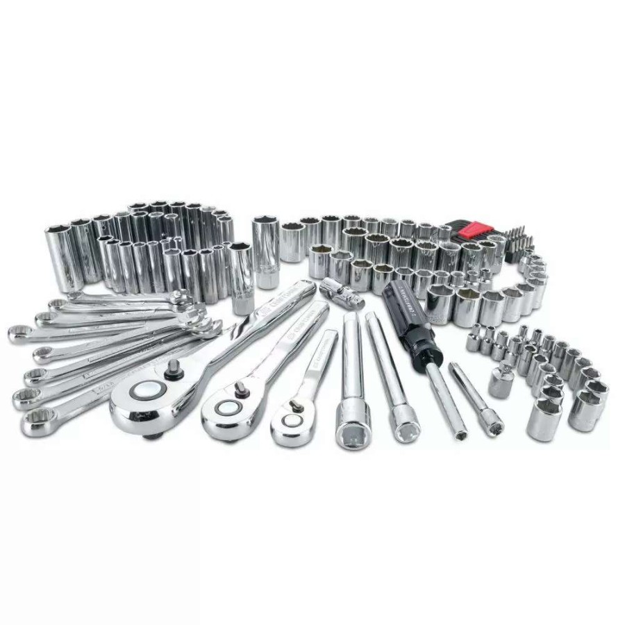 Hand Tools * | Craftsman Mechanics Tool Sets 135-Piece Standard (Sae) And Metric Combination Polished Chrome Mechanics Tool Set (1/4-In; 3/8-In)