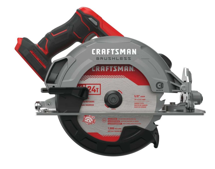 Power Tools * | Craftsman Circular Saws V20 20-Volt Max 7-1/4-In Brushless Cordless Circular Saw