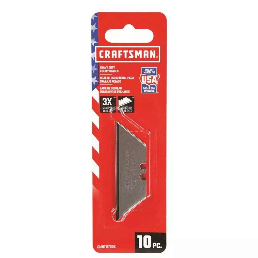 Hand Tools * | Craftsman Replacement Utility Blades Carbon Steel 3/4-In Utility Razor Blade(10-Pack)