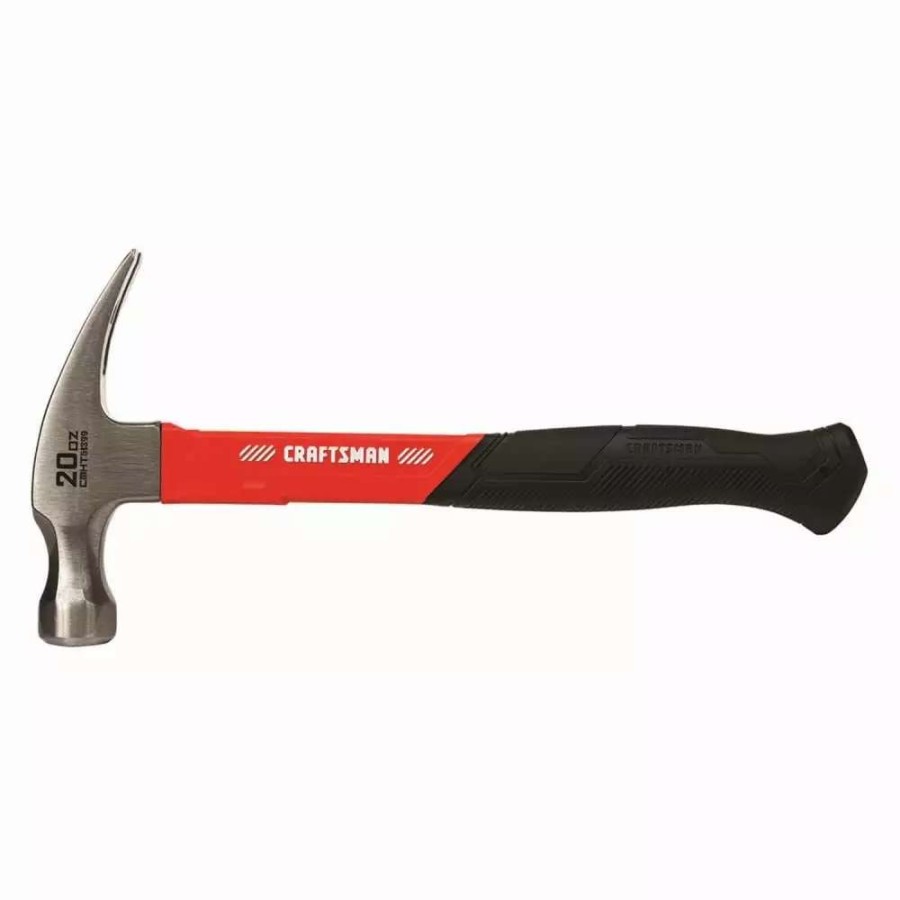 Hand Tools * | Craftsman Hammers 20-Oz Smooth Face Steel Head Fiberglass Claw Hammer