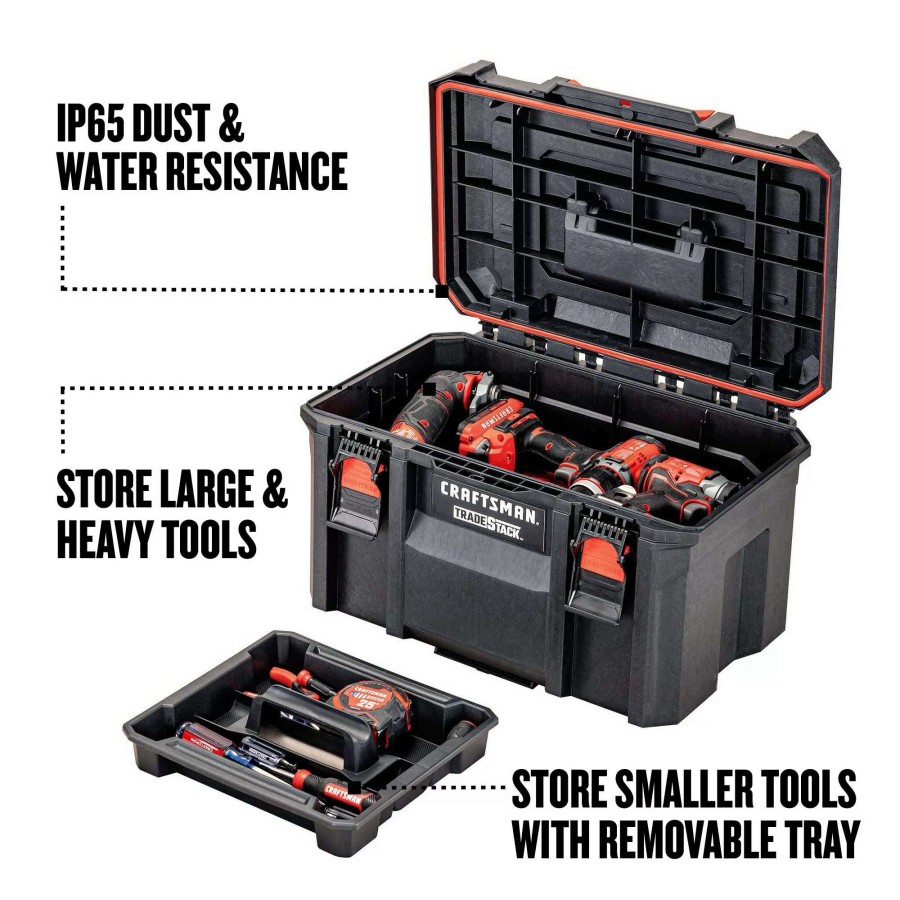 Tool Storage & Work Benches * | Craftsman Portable Tool Boxes Cm Tradestack Pro Toolbox