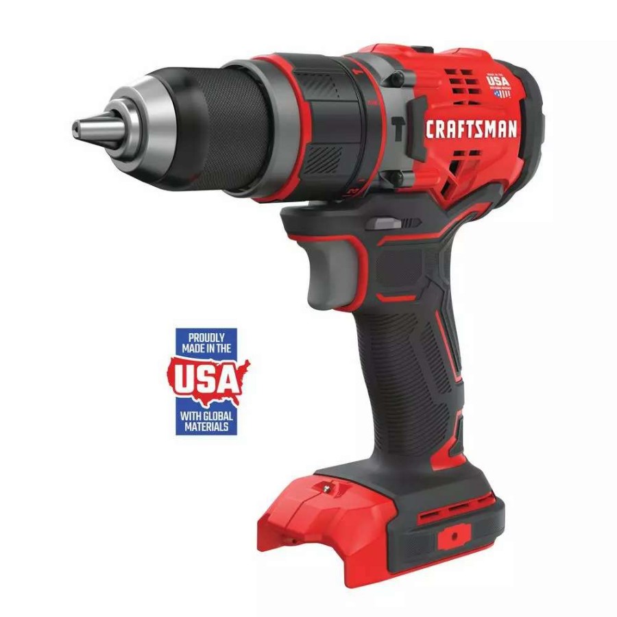 Power Tools * | Craftsman Hammer Drills V20 1/2-In 20-Volt Max Variable Speed Brushless Cordless Hammer Drill (Tool Only)