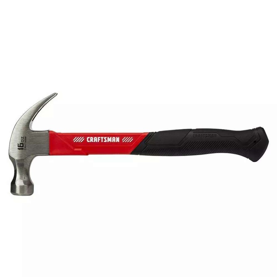 Hand Tools * | Craftsman Hammers 16-Oz Smooth Face Steel Head Fiberglass Claw Hammer