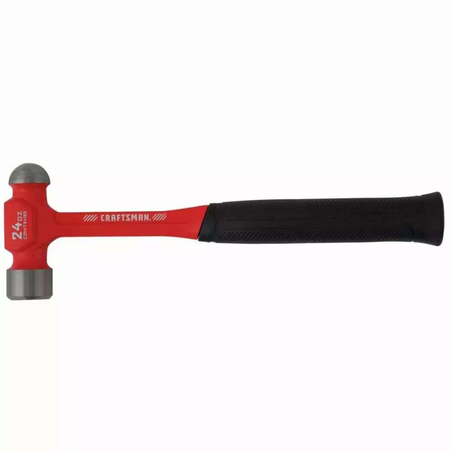 Hand Tools * | Craftsman Hammers 24-Oz Rounded Face Steel Head Steel Ball Peen Hammer