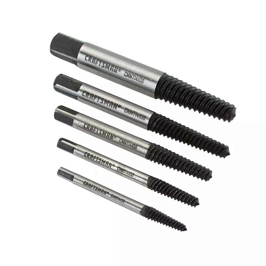 Power Tool Accessories * | Craftsman Screw Extractors & Sets 5-Pack Steel 5-In Screw Extractor Set