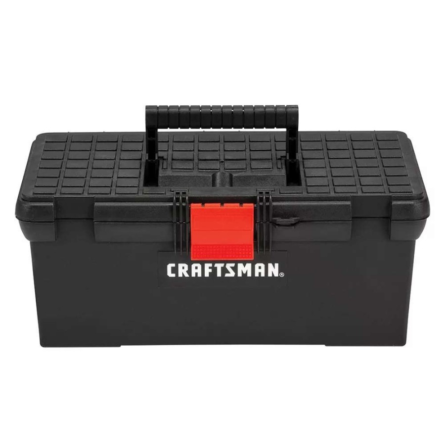 Tool Storage & Work Benches * | Craftsman Portable Tool Boxes 16-In Black Plastic Lockable Tool Box