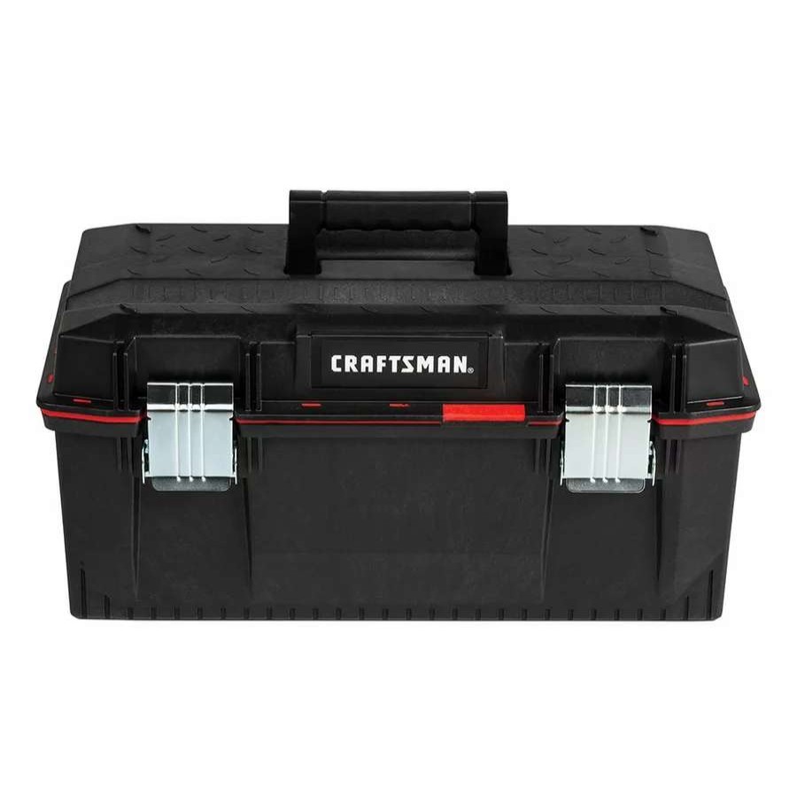 Tool Storage & Work Benches * | Craftsman Portable Tool Boxes Pro 23-In Red Plastic Lockable Tool Box