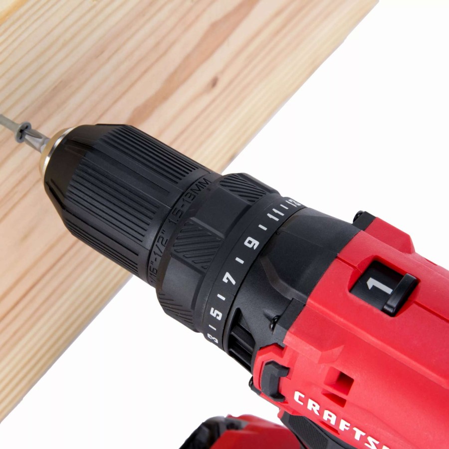 Power Tools * | Craftsman Drills V20 20-Volt Max 1/2-In Cordless Drill (1-Battery Included And Charger Included)