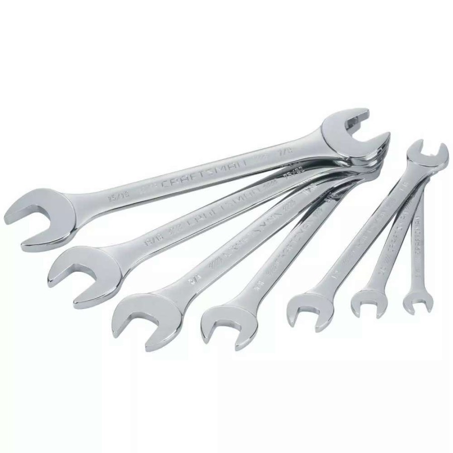 Hand Tools * | Craftsman Combination Wrenches & Sets 7-Piece Set Standard (Sae) Standard Open End Wrench Set