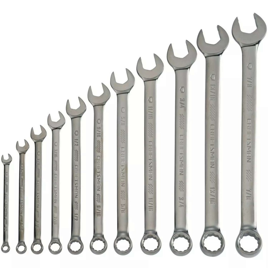 Hand Tools * | Craftsman Combination Wrenches & Sets 11-Piece Set 12-Point Standard (Sae) Standard Combination Wrench Set