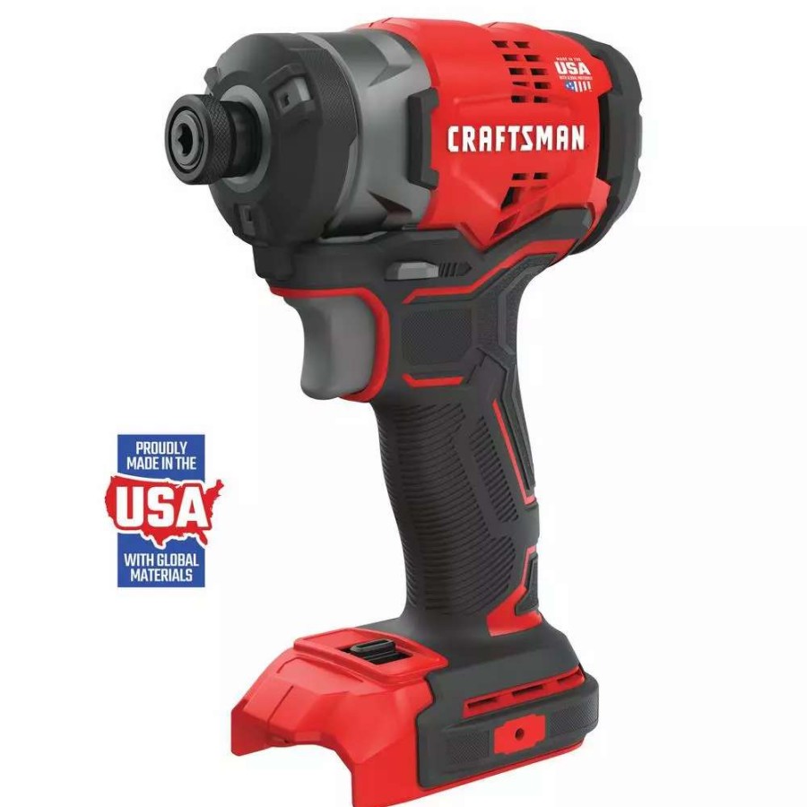 Power Tools * | Craftsman Impact Drivers V20 20-Volt Max Variable Speed Brushless Cordless Impact Driver (Tool Only)