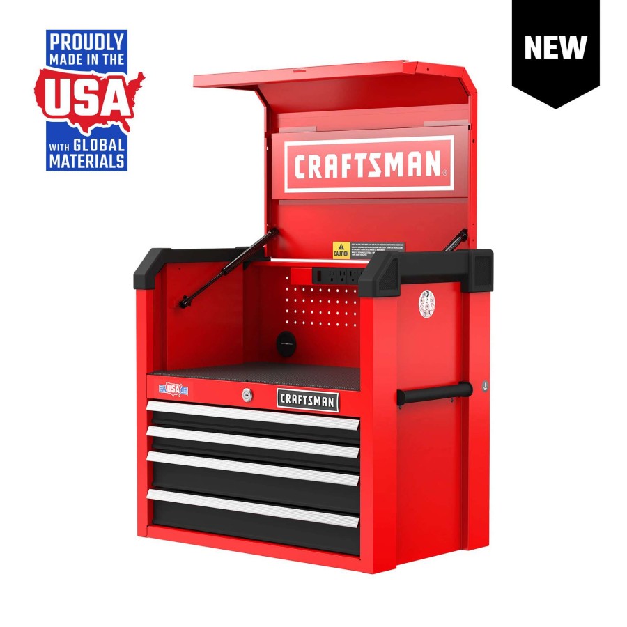 Tool Storage & Work Benches * | Craftsman Top Tool Chests 2000 Series 26-In 4-Drawer Chest Red