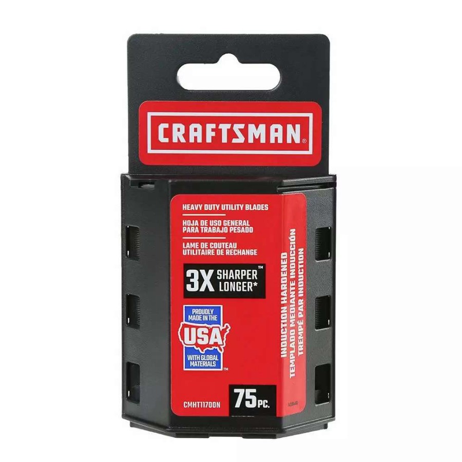 Hand Tools * | Craftsman Replacement Utility Blades Carbon Steel 3/4-In Utility Razor Blade(75-Pack)