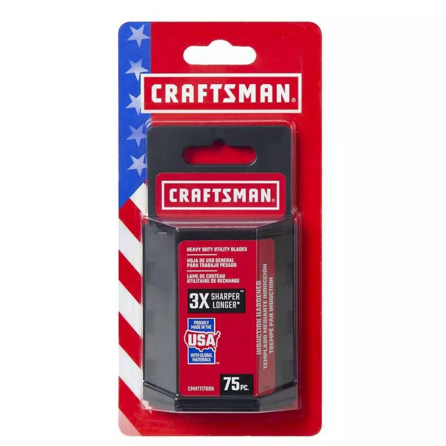 Hand Tools * | Craftsman Replacement Utility Blades Carbon Steel 3/4-In Utility Razor Blade(75-Pack)