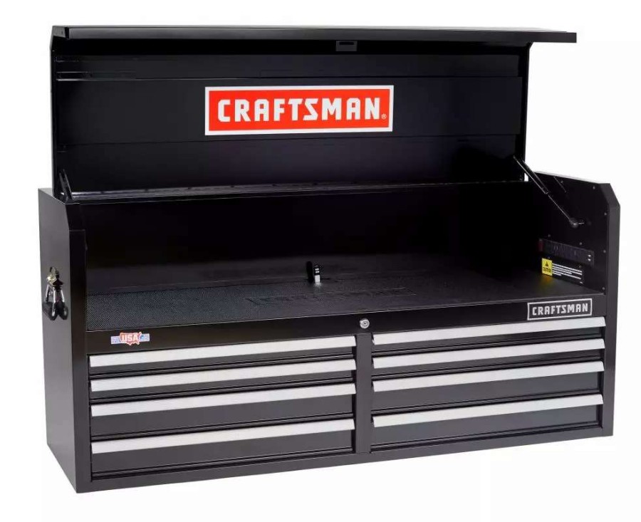 Tool Storage & Work Benches * | Craftsman Top Tool Chests 2000 Series 51.5-In W X 24.5-In H 8-Drawer Steel Tool Chest (Black)