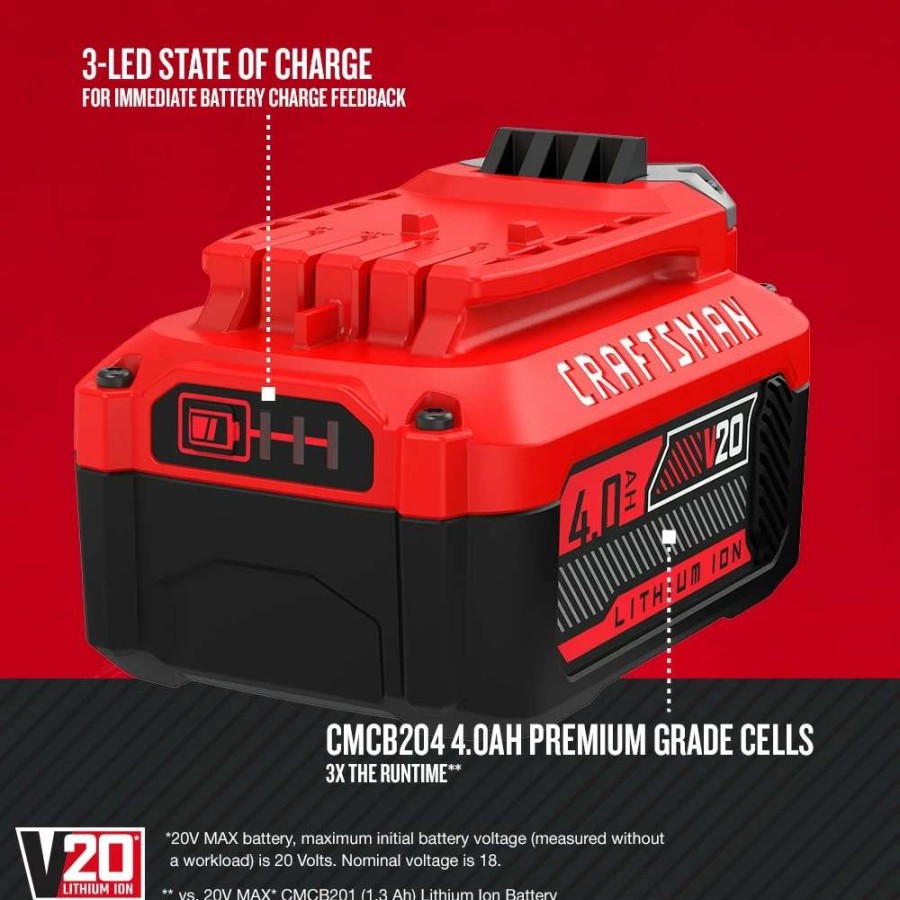 Power Tool Accessories * | Craftsman Power Tool Batteries & Chargers Power Tool Battery Kit (Included)