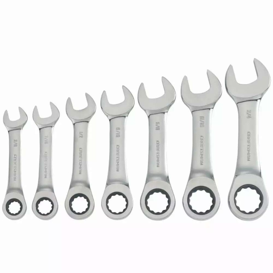 Hand Tools * | Craftsman Ratchet Wrenches & Sets 7-Piece Set 12-Point Standard (Sae) Ratchet Wrench Set