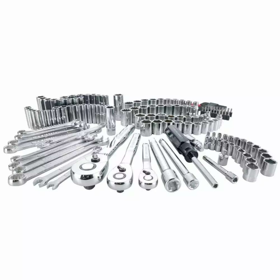 Hand Tools * | Craftsman Mechanics Tool Sets 159-Piece Standard (Sae) And Metric Combination Polished Chrome Mechanics Tool Set (1/4-In; 3/8-In)